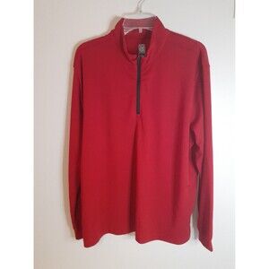 PGA Tour Mens 1/2 Zip Pullover Red Size Large Golf